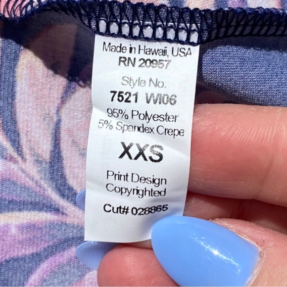 *SOLD* Tori Richard Jolene Golden Hour Wrap V-neck Dress Blue Pink Purple XXS - Picture 6 of 6